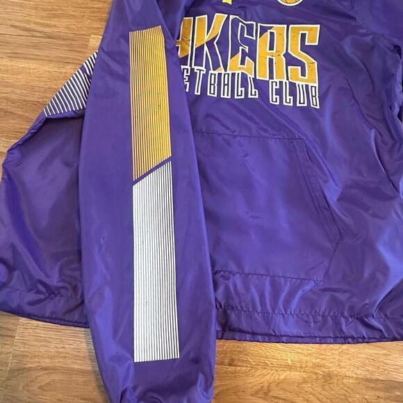 Los Angeles Lakers Windbreaker Pullover Quarter Zip Jacket | Size Small - Picture 11 of 13